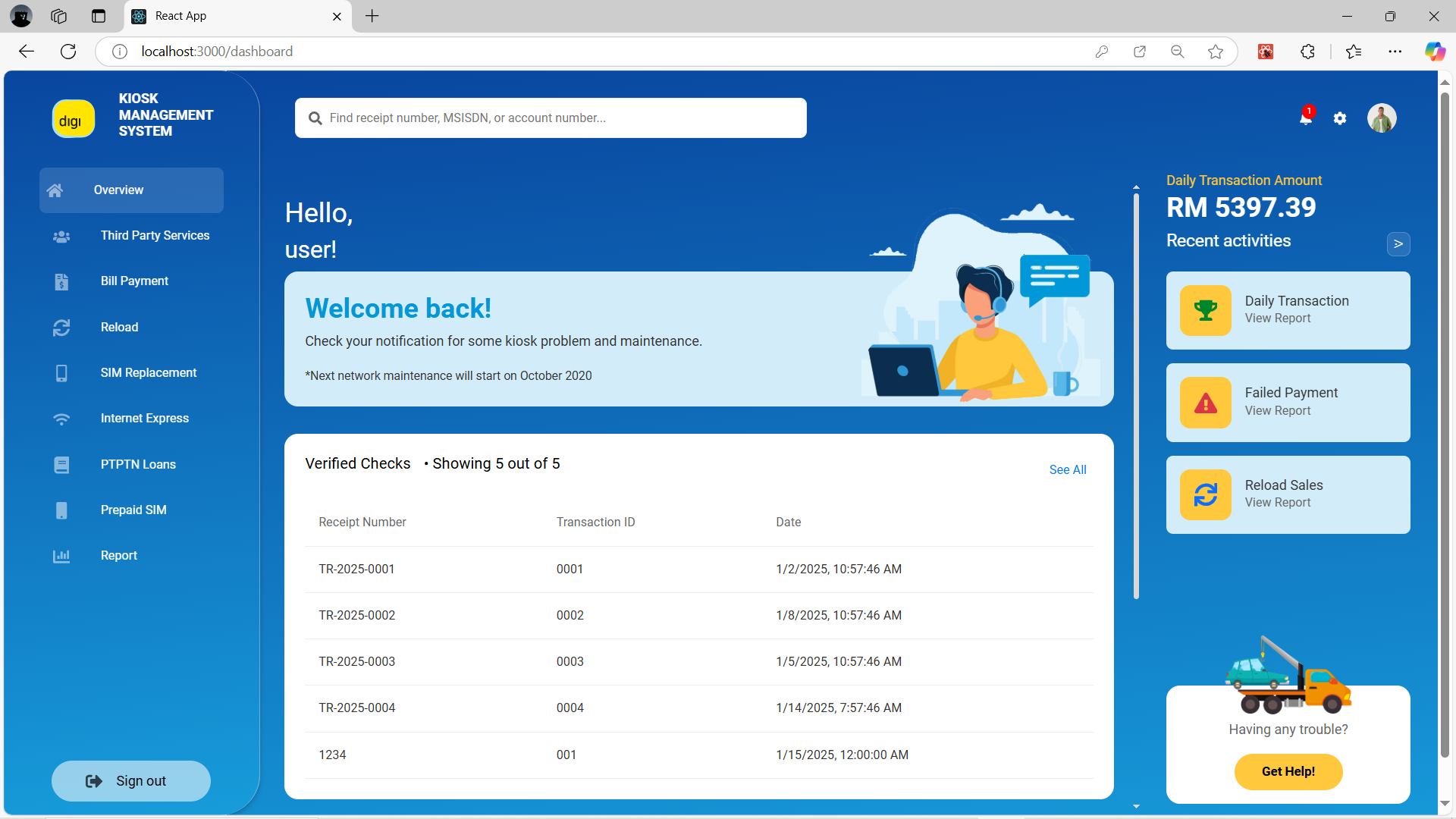KIOSK Management System